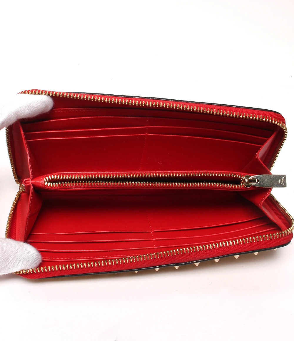 Christian Louboutin Round Wallet Zip Long Black